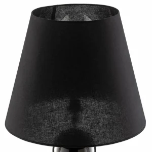 Best Sale Argon Lampadaire en tissu Fulda, décor verre, noir