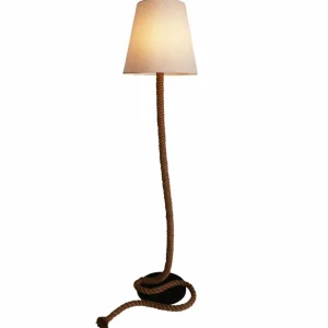 Fashion Näve Lampadaire en tissu Rope avec corde naturelle