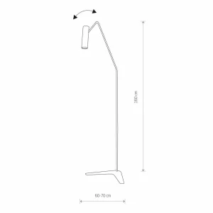 Cheap Nowodvorski Lighting Lampadaire Eye Super avec tête mobile, noir