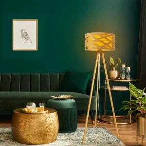 Outlet Näve Lampadaire Finja avec support trépied en bambou