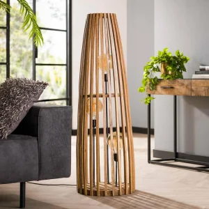 Store Zijlstra Lampadaire Großbergen en manguier, à trois lampes