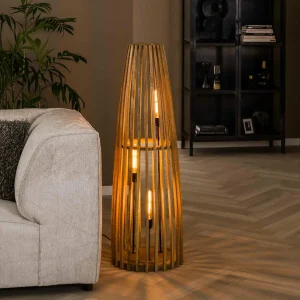 Store Zijlstra Lampadaire Großbergen en manguier, à trois lampes