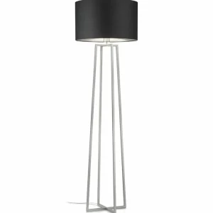 Clearance Knapstein Lampadaire Hermès dimmable avec abat-jour chintz