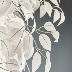 New Reality Leuchten Lampadaire Leavy, hauteur 180 cm, chromé/blanc, métal/plastique