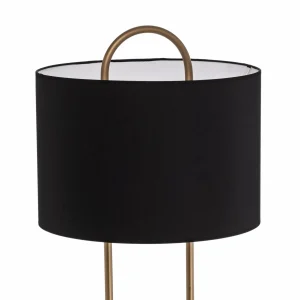 Outlet Avonni Lampadaire LM-9112-1E, pied en marbre, abat-jour en textile