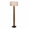 Fashion BRITOP Lampadaire Pino Simple, abat-jour blanc, pied brun