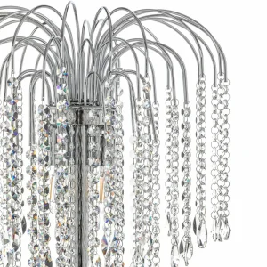 Best ONLI Lampadaire Pioggia avec pluie de cristal, chromé