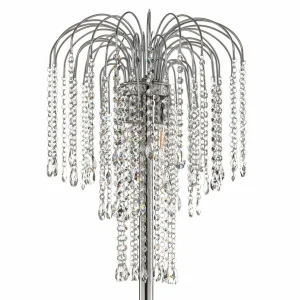 Best ONLI Lampadaire Pioggia avec pluie de cristal, chromé