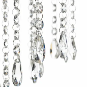 Best ONLI Lampadaire Pioggia avec pluie de cristal, chromé