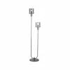 Shop Brilliant Lampadaire Riffelini, hauteur 152 cm, gris fumé, 2 lampes, verre