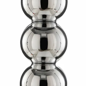 Fashion Argon Lampadaire textile Fulda, abat-jour noir, pied chromé