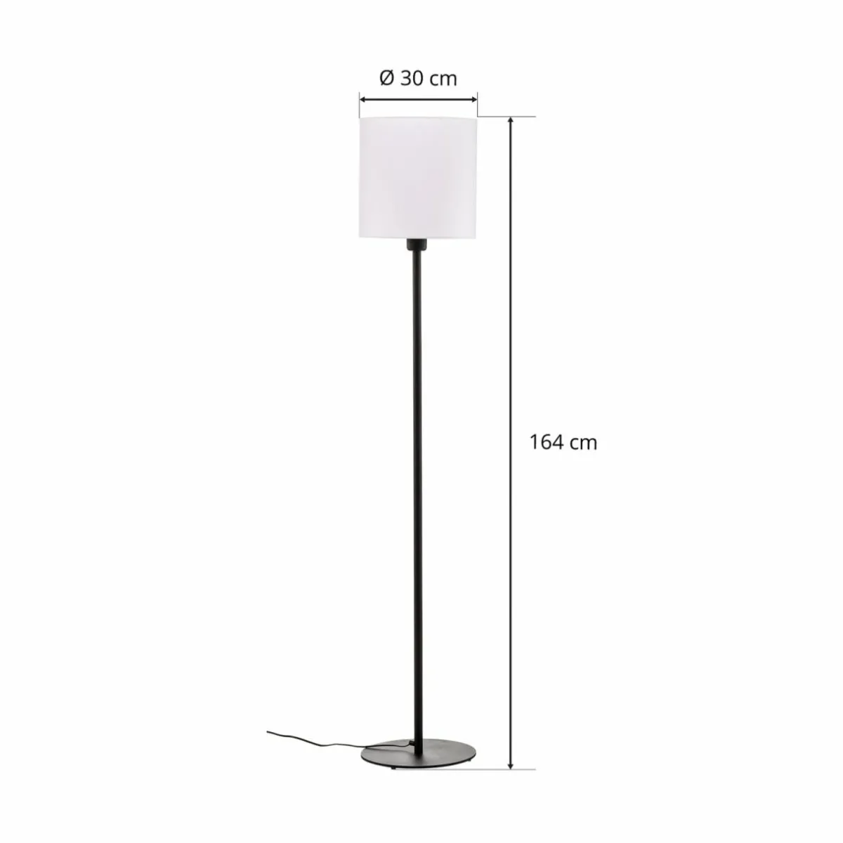 lampadaire_tissu_harris_pied_noir_abatjour_blanc_6.webp Shop Argon Lampadaire tissu Harris pied noir, abat-jour blanc