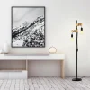 Best EGLO Lampadaire Townshend à 2 lampes. noir/bois clair
