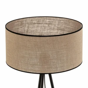 Best Sale BRITOP Lampadaire Tubo avec abat-jour tissu beige trépied