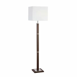 Shop Searchlight Lampadaire Waverley, brun/blanc, bois, hauteur 147 cm, E27