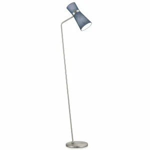 Cheap Knapstein Lampadaire Yuna-S nickel mat abat-jour bleu mobile