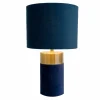 New Näve Lampe à poser 3189512, abat-jour tissu, bleue