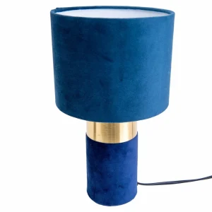 New Näve Lampe à poser 3189512, abat-jour tissu, bleue