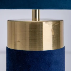 New Näve Lampe à poser 3189512, abat-jour tissu, bleue
