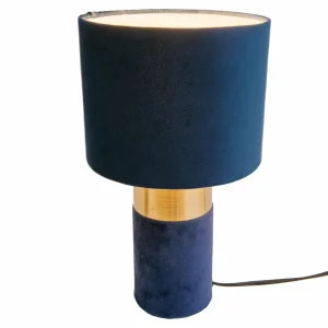 New Näve Lampe à poser 3189512, abat-jour tissu, bleue