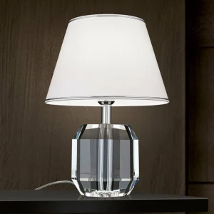 Store ORION Lampe à poser Alexis avec cristaux, chromé/blanc