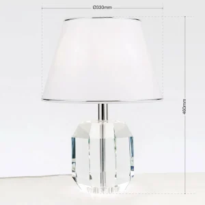 Store ORION Lampe à poser Alexis avec cristaux, chromé/blanc