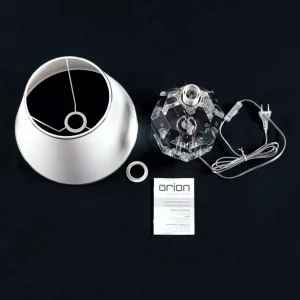 Store ORION Lampe à poser Alexis avec cristaux, chromé/blanc