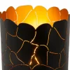 Shop Lucide Lampe à poser Almelo, noir/or, Ø 15 cm, métal