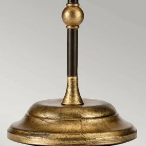 Best Elstead Lampe à poser Amarilli, bronze, abat-jour textile blanc