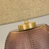 Fashion Searchlight Lampe à poser Amethyst, beige/rose, hauteur 37 cm, textile/verre