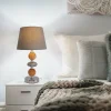Cheap Näve Lampe à poser Araga, grise/chromée/bois