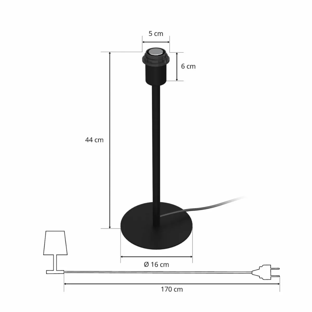 lampe__poser_arden_sans_abatjour_noir_hauteur_cm_4.webp Fashion Luminex Lampe à poser Arden sans abat-jour, noir, hauteur 44cm