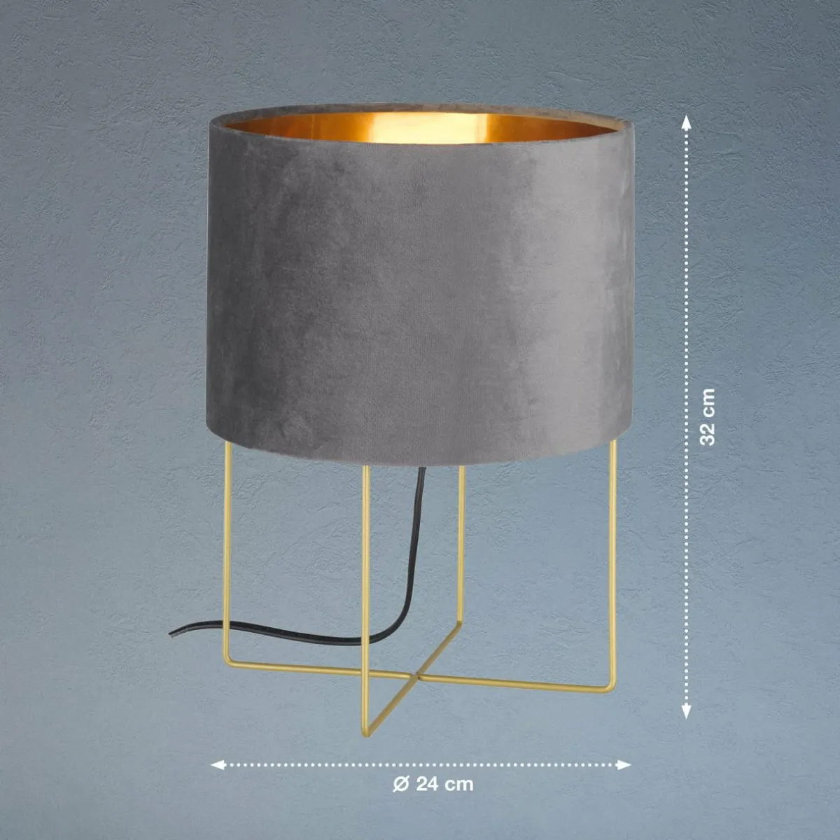 lampe__poser_aura_abatjour_en_velours_hauteur__cm_gris_0.webp Hot FISCHER & HONSEL Lampe à poser Aura, abat-jour en velours, hauteur 32 cm, gris