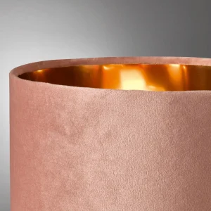 Best Sale FISCHER & HONSEL Lampe à poser Aura, abat-jour velours, 32 cm, rose
