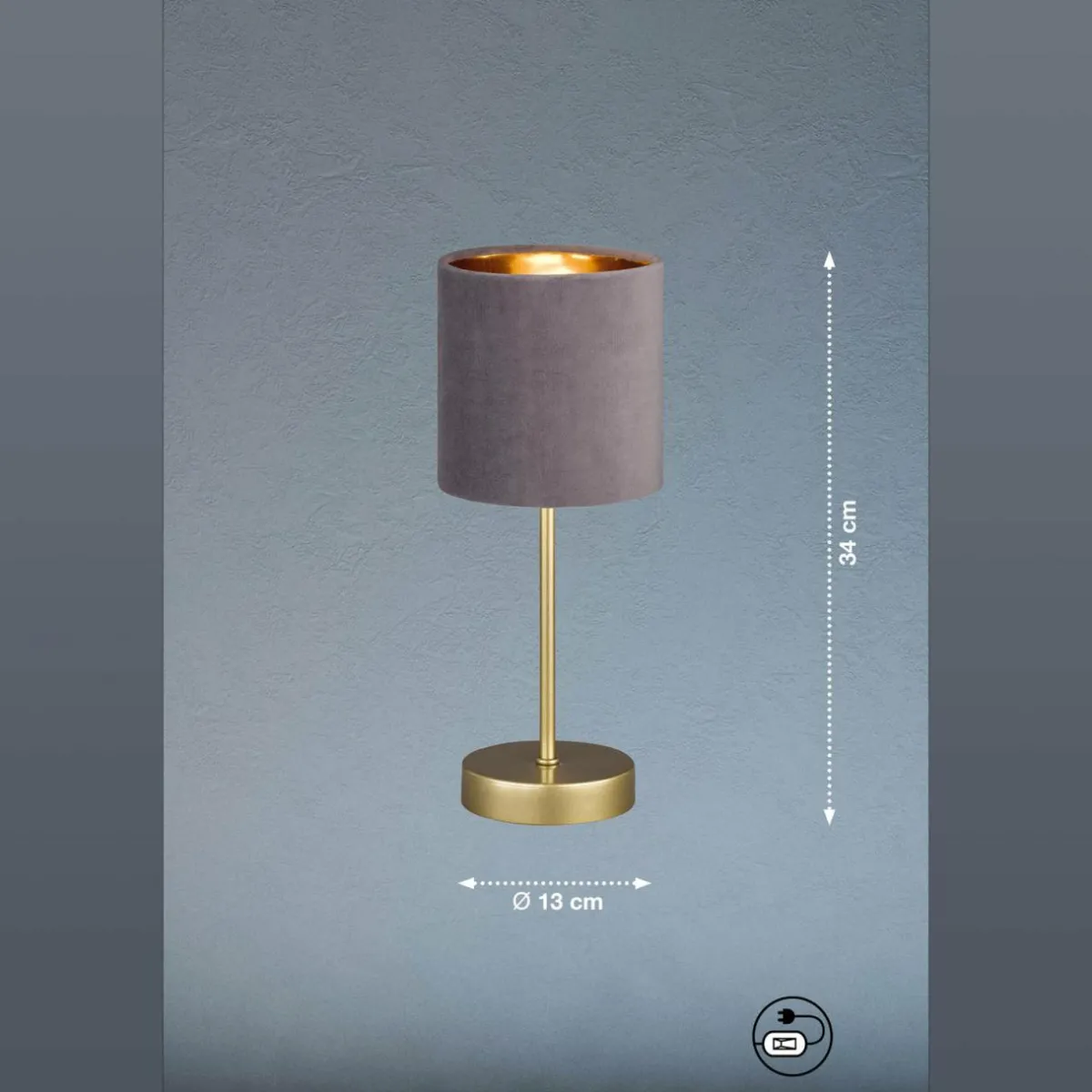 lampe__poser_aura_socle_dor_abatjour_grisdor_0.webp Flash Sale FISCHER & HONSEL Lampe à poser Aura socle doré abat-jour gris/doré