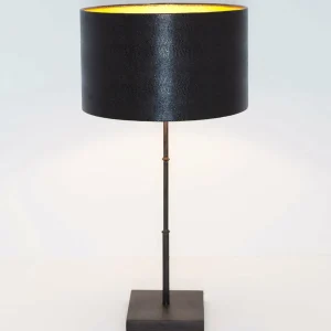 Clearance Holländer Lampe à poser Bambou, brune-noire/dorée