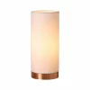 Sale Lindby Lampe à poser blanche Ronja à pied couleur cuivre