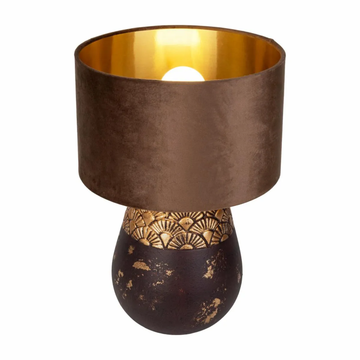 lampe__poser_bronco_tabac_cramiquesimili_cuir_hauteur__cm_0.webp Store Näve Lampe à poser Bronco, tabac, céramique/simili cuir, hauteur 39 cm