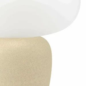 Outlet EGLO Lampe à poser Cahuama, marron clair/blanc, céramique