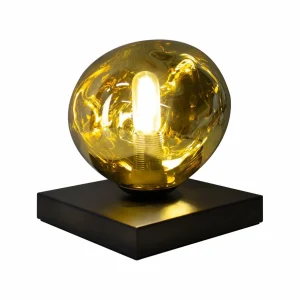 Online Eco-Light Lampe à poser Canopus, doré, Ø 15 cm, verre, 1 x E14