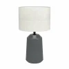 Fashion EGLO Lampe à poser Capalbio pied gris/abat-jour naturel