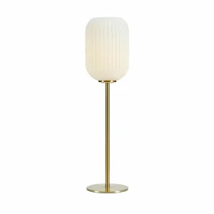 Shop Markslöjd Lampe à poser Cava, couleur laiton, verre, hauteur 55 cm