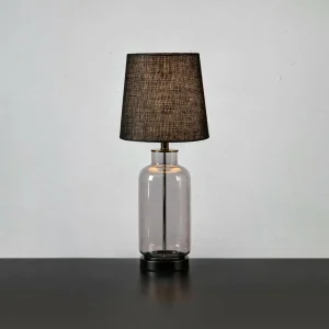 New Markslöjd Lampe à poser Costero, gris fumé/noir, 61,5 cm