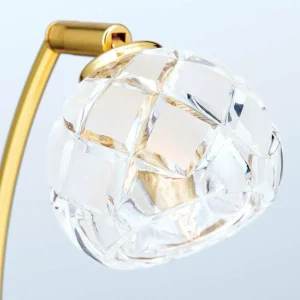 Fashion ORION Lampe à poser cristal de plomb Maderno, dorée