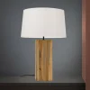 Cheap ORION Lampe à poser Dallas pied en bois parallélépipède