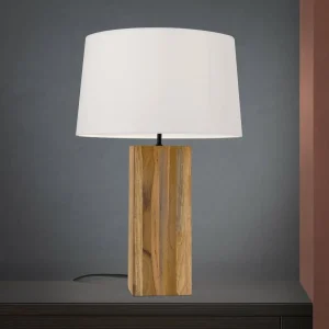 Cheap ORION Lampe à poser Dallas pied en bois parallélépipède