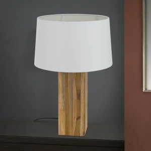 Cheap ORION Lampe à poser Dallas pied en bois parallélépipède