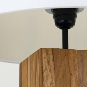 Cheap ORION Lampe à poser Dallas pied en bois parallélépipède