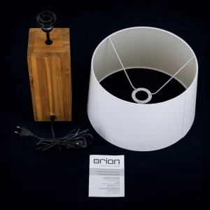 Cheap ORION Lampe à poser Dallas pied en bois parallélépipède