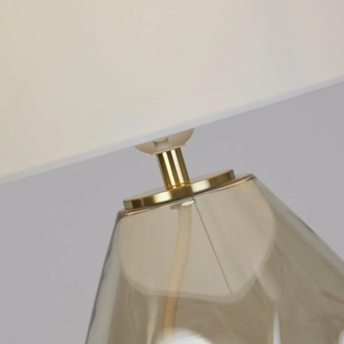 lampe__poser_devon_blanccrme_hauteur__cm_textileverre_0.webp Best Sale Searchlight Lampe à poser Devon, blanc/crème, hauteur 44,5 cm, textile/verre